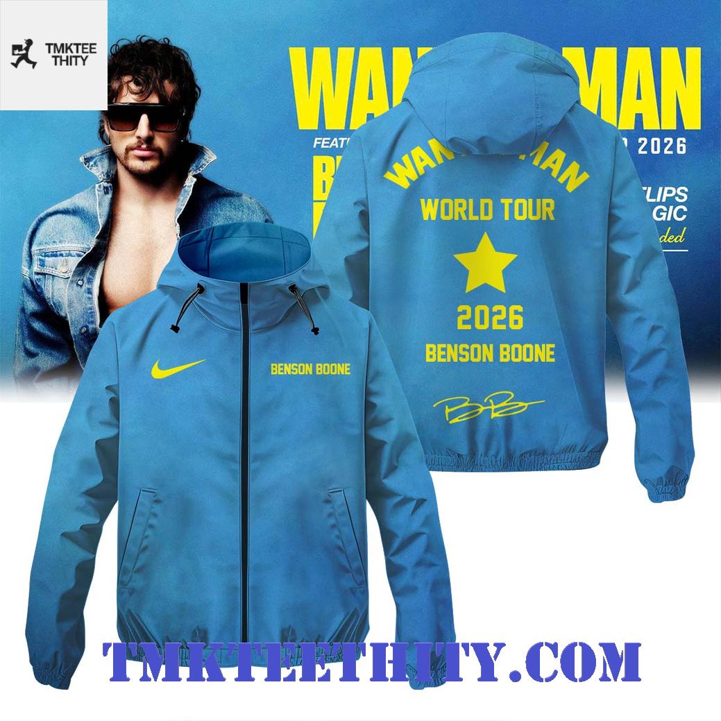 Benson Boone Wanted Man World Tour 2026 Signature Style Athletic Outerwear Jacket Benson Boone Wanted Man World Tour 2026 Signature Style Athletic Outerwear Jacket