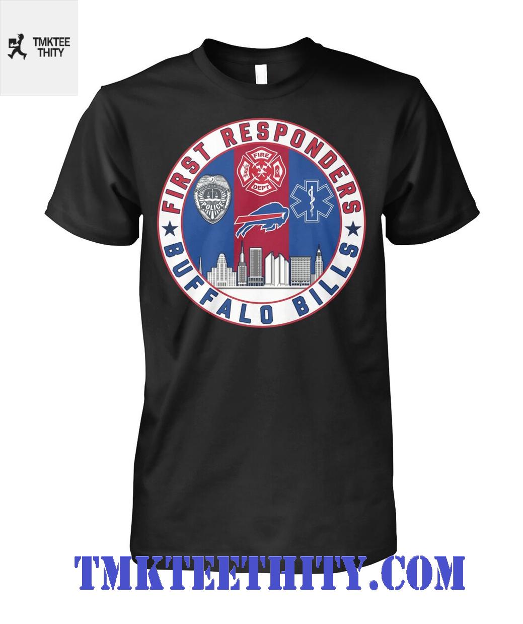 Buffalo Bills First Responders Tribute Unisex T-Shirt Buffalo Bills First Responders Tribute Unisex T-Shirt