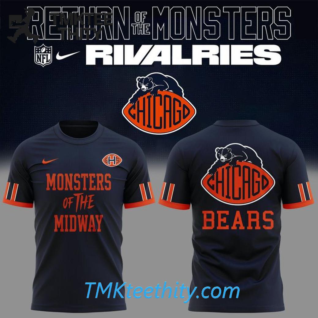 Chicago Bears Monsters Of The Midway Casual Apparel T-Shirt Chicago Bears Monsters Of The Midway Casual Apparel T-Shirt