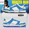 Red and White RW Britpop World Tour Custom Name Air Jordan