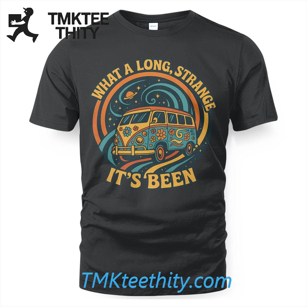 Deadhead Truckin' Cosmic Bus Hippie Peace Sign Graphic Cotton T-Shirt Deadhead Truckin' Cosmic Bus Hippie Peace Sign Graphic Cotton T-Shirt