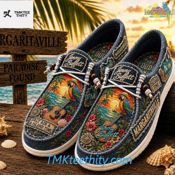 Jimmy Buffett Salt Air Island Time Beach Casual Loafer Shoes