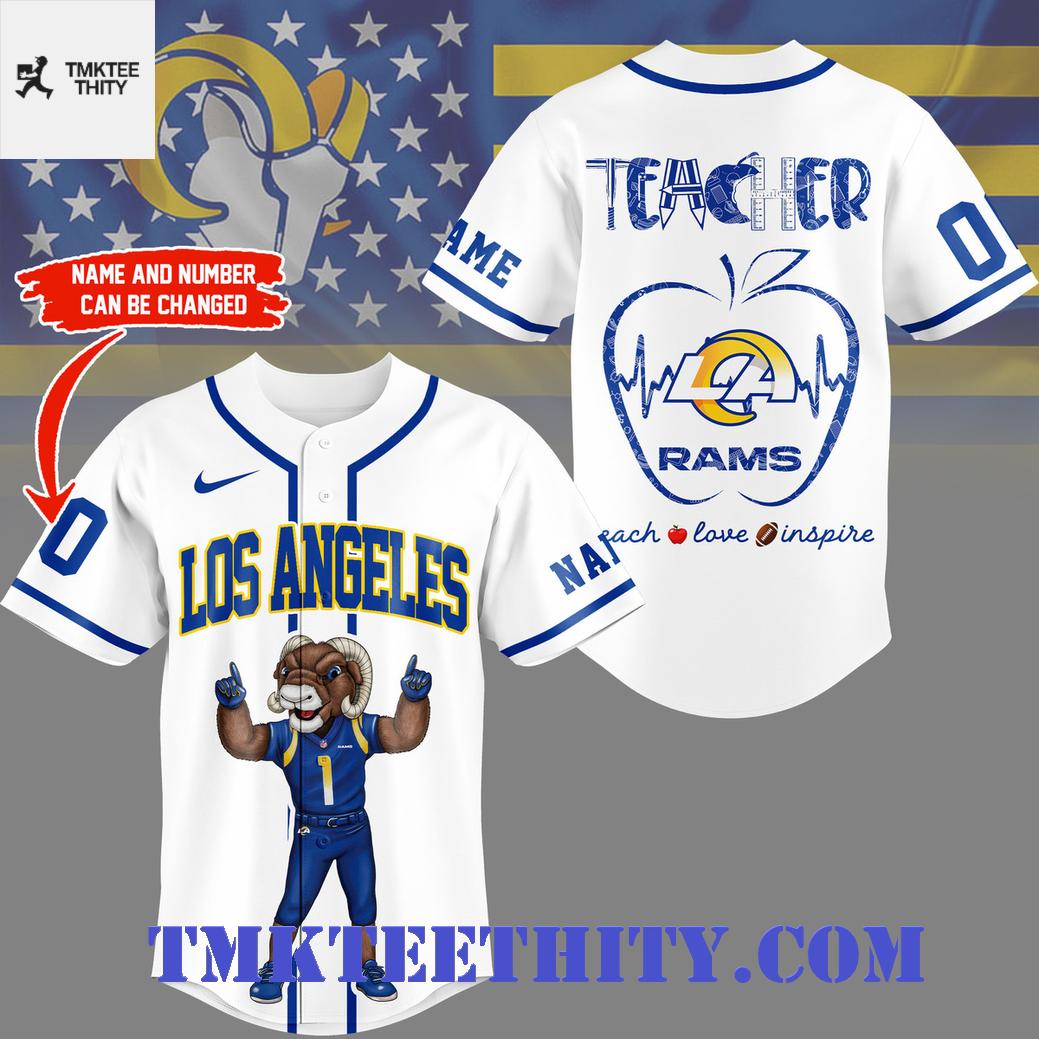 Los Angeles Rams Teacher Appreciation Month Football Jersey Los Angeles Rams Teacher Appreciation Month Football Jersey