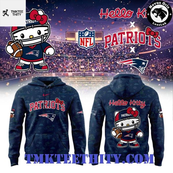 New England Patriots Hello Kitty 2026 Edition Unisex Casual Graphic Hoodie