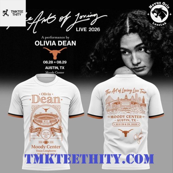 Olivia Dean x Texas Longhorns Moody Center Tour Merchandise T-Shirt