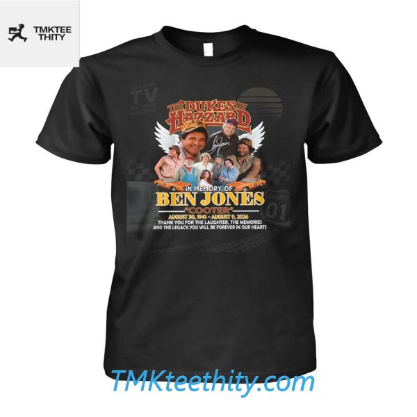 Retro Dukes Of Hazzard Ben Jones Cooter 1941-2026 Memorial Graphic T-Shirt