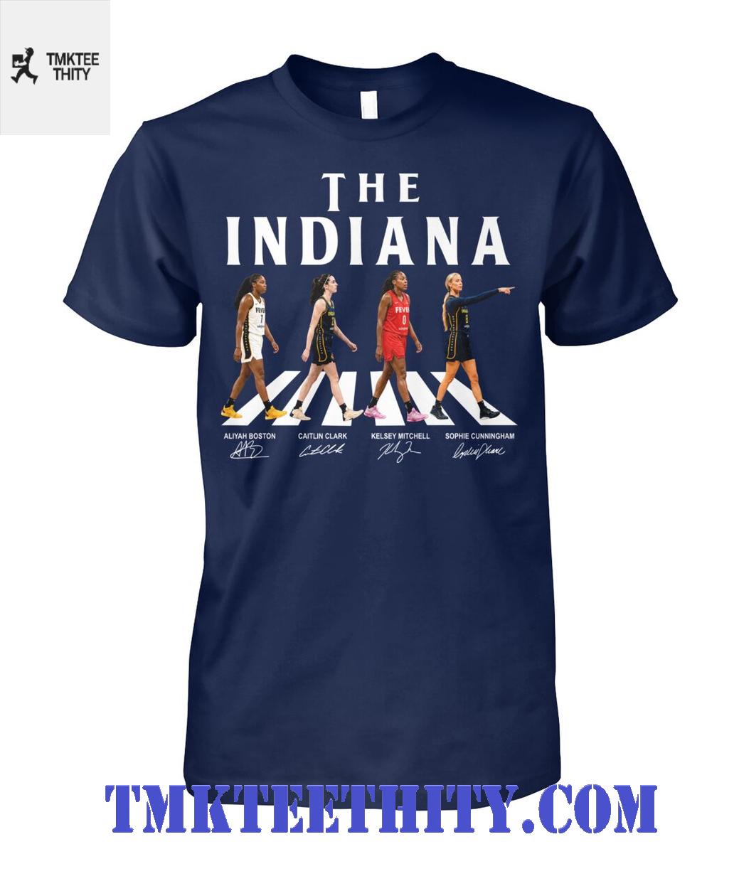 The Indiana Fever Basketball Fan Graphic Print Signature Unisex T-Shirt The Indiana Fever Basketball Fan Graphic Print Signature Unisex T-Shirt