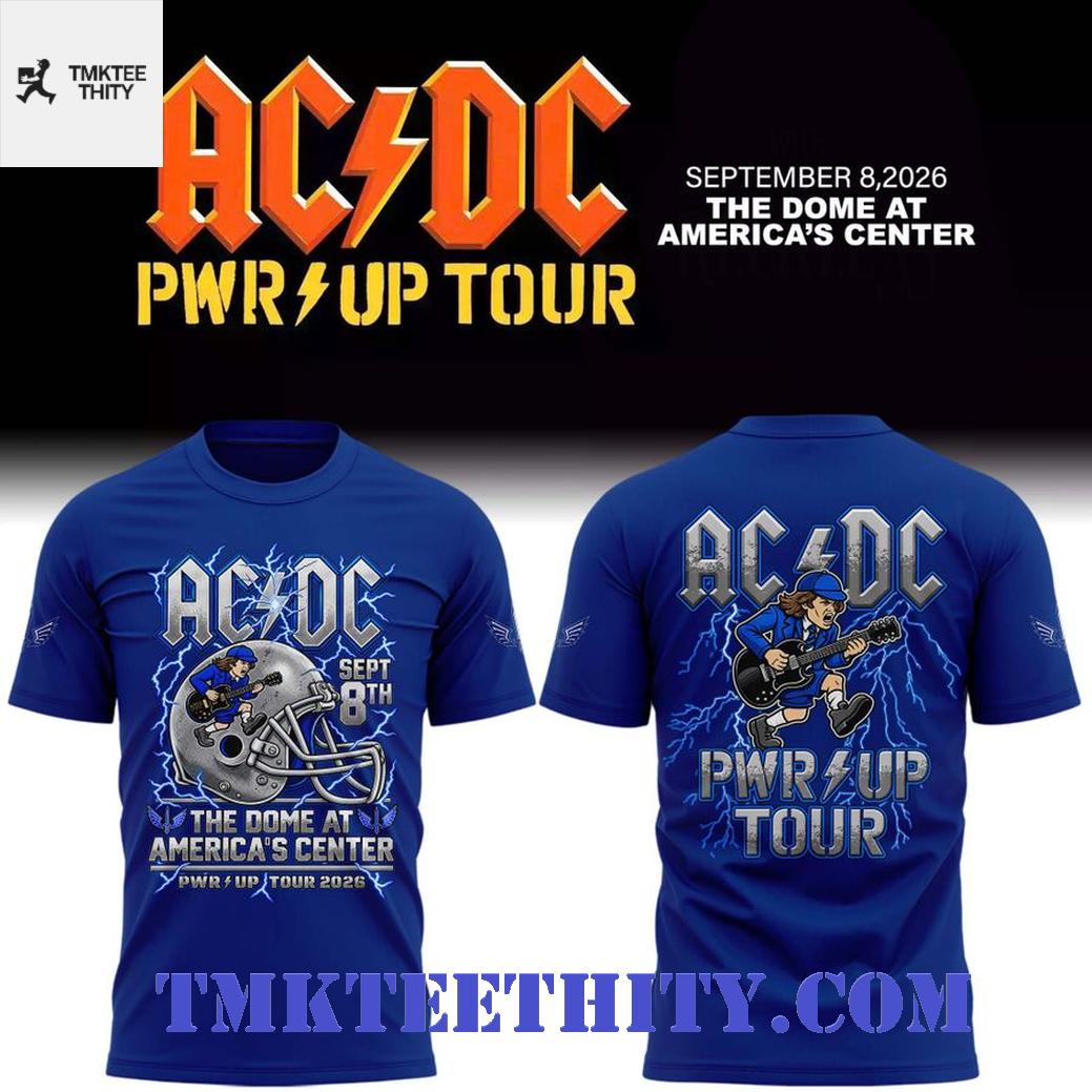AC-DC PWR UP Tour St. Louis Battlehawks 2026 Concert T-Shirt AC-DC PWR UP Tour St. Louis Battlehawks 2026 Concert T-Shirt
