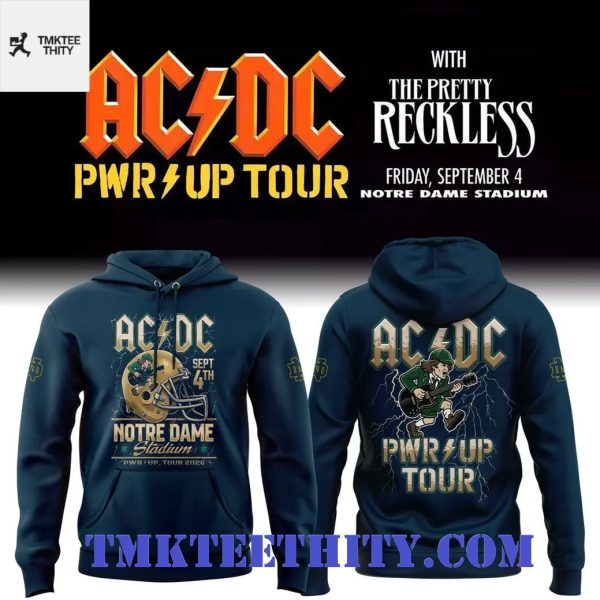 AC-DC Power Up Tour 2026 South Bend Notre Dame Stadium Hoodie