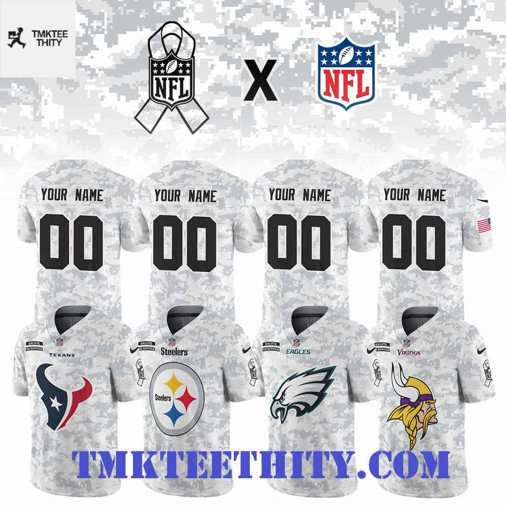 All Team NFL Salute to Service Custom Military Camo Football Jersey All Team NFL Salute to Service Custom Military Camo Football Jersey