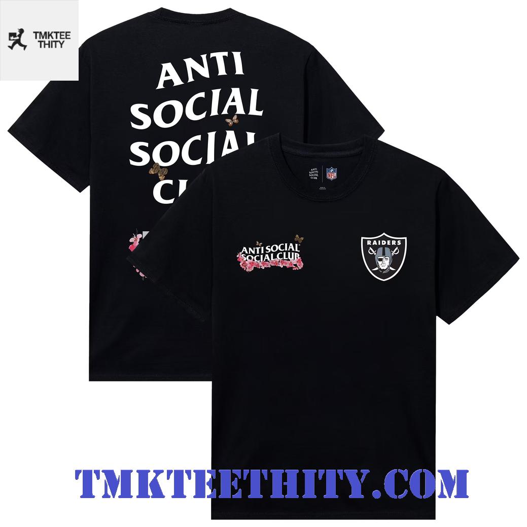Anti Social Social Club x Las Vegas Raiders Streetwear T-Shirt Anti Social Social Club x Las Vegas Raiders Streetwear T-Shirt