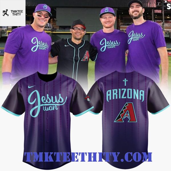 Arizona Diamondbacks Jesus Won Religious Baseball Jersey