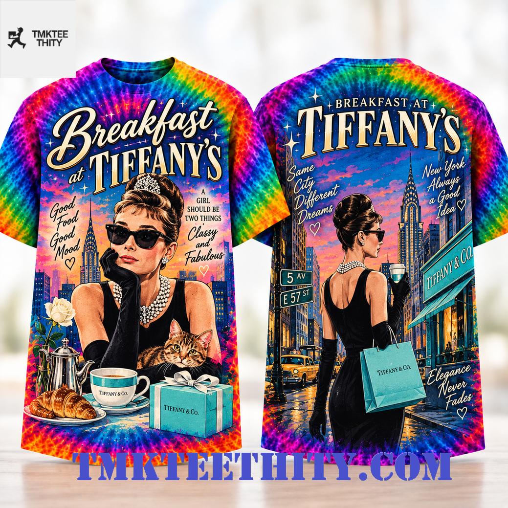 Breakfast at Tiffany's Audrey Hepburn 3D Graphic T-Shirt Breakfast at Tiffany's Audrey Hepburn 3D Graphic T-Shirt