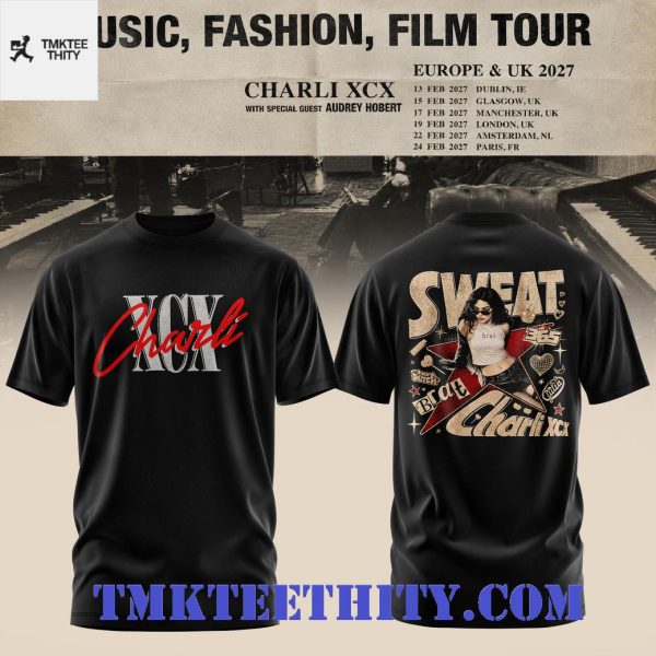 Charli XCX Europe And UK Tour 2027 Concert Graphic T-Shirt