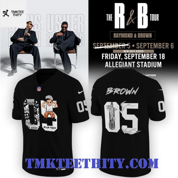 Chris Brown x Las Vegas Raiders R&B Tour 2026 Football Jersey