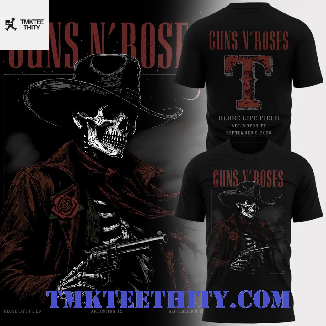 Edition Texas Rangers x Guns N Roses 2026 T-Shirt Edition Texas Rangers x Guns N Roses 2026 T-Shirt