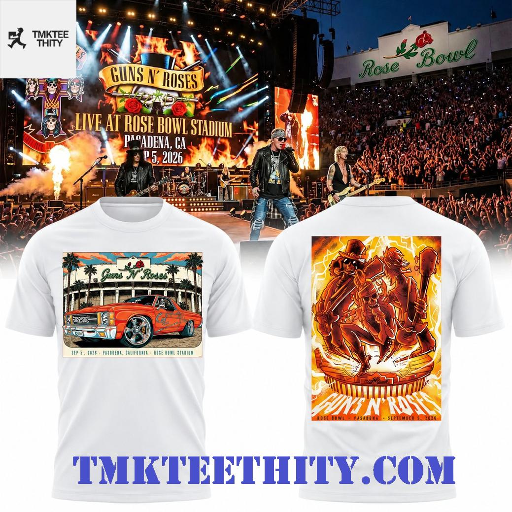 Guns N'Roses The Jungle Live At Rose Bowl Stadium Pasadena CA 2026 T-Shirt Guns N'Roses The Jungle Live At Rose Bowl Stadium Pasadena CA 2026 T-Shirt