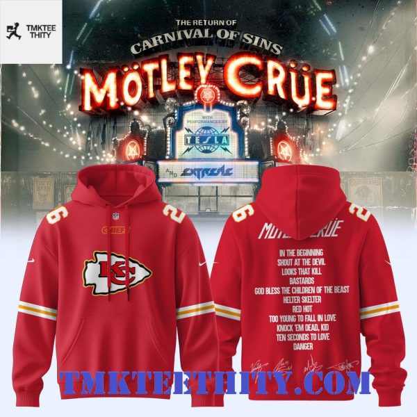 Kansas City Chiefs Motley Croe Tour 2026 Apparel Hoodie