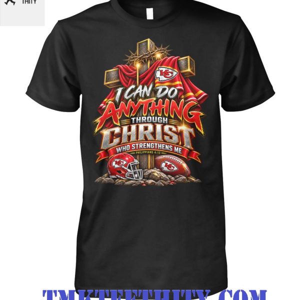 Kansas City Football Faith Christian I Can Do All Things Through Christ T-Shirt
