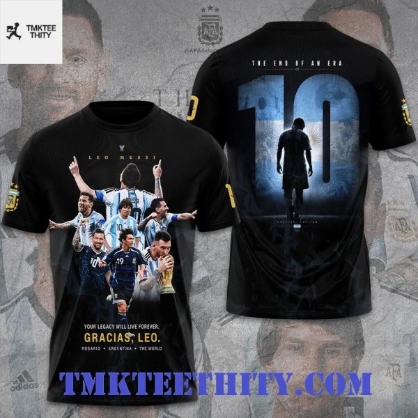 Lionel Messi End of an Era Gracias Leo Graphic T-Shirt