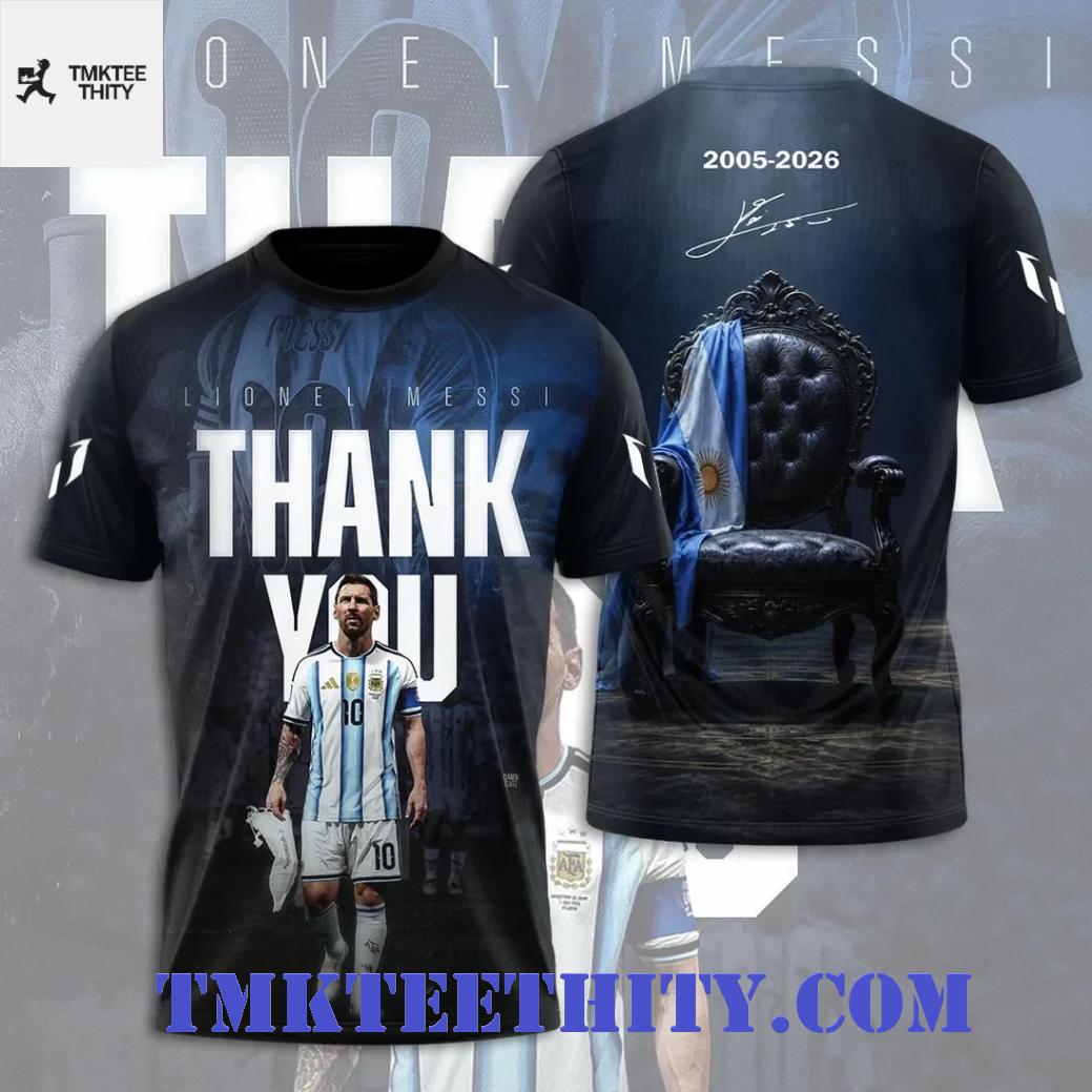 Lionel Messi Thank You 2026 Argentina National Team Tribute T-Shirt Lionel Messi Thank You 2026 Argentina National Team Tribute T-Shirt