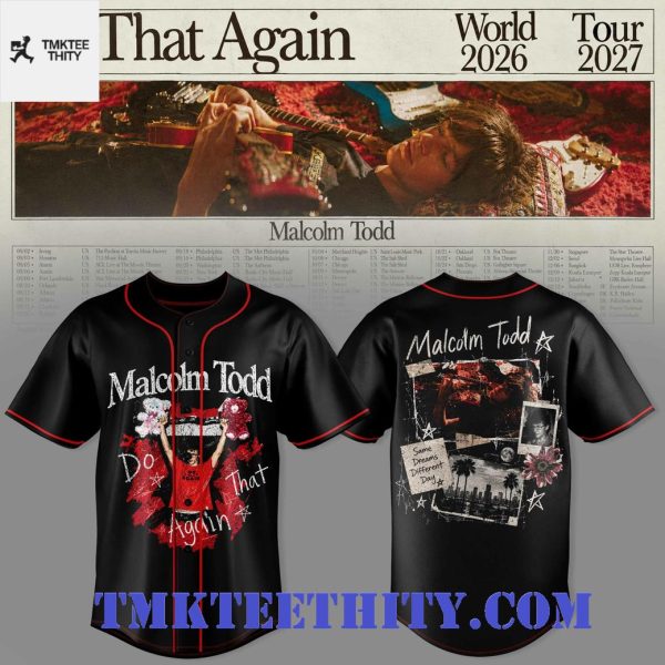 Malcolm Todd Do That Again World Tour Music Baseball Jersey
