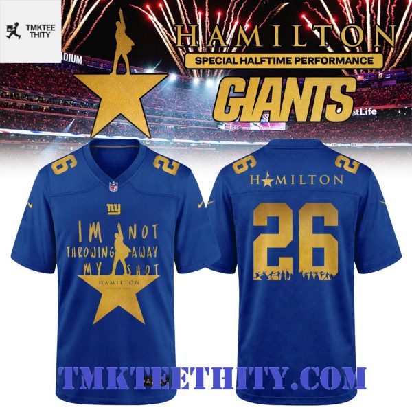 NYG x Hamilton MetLife Stadium Night 2026 Merchandise Football Jersey