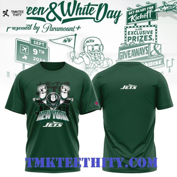 New York Jets Buzz Lightyear Graphic Green T-Shirt