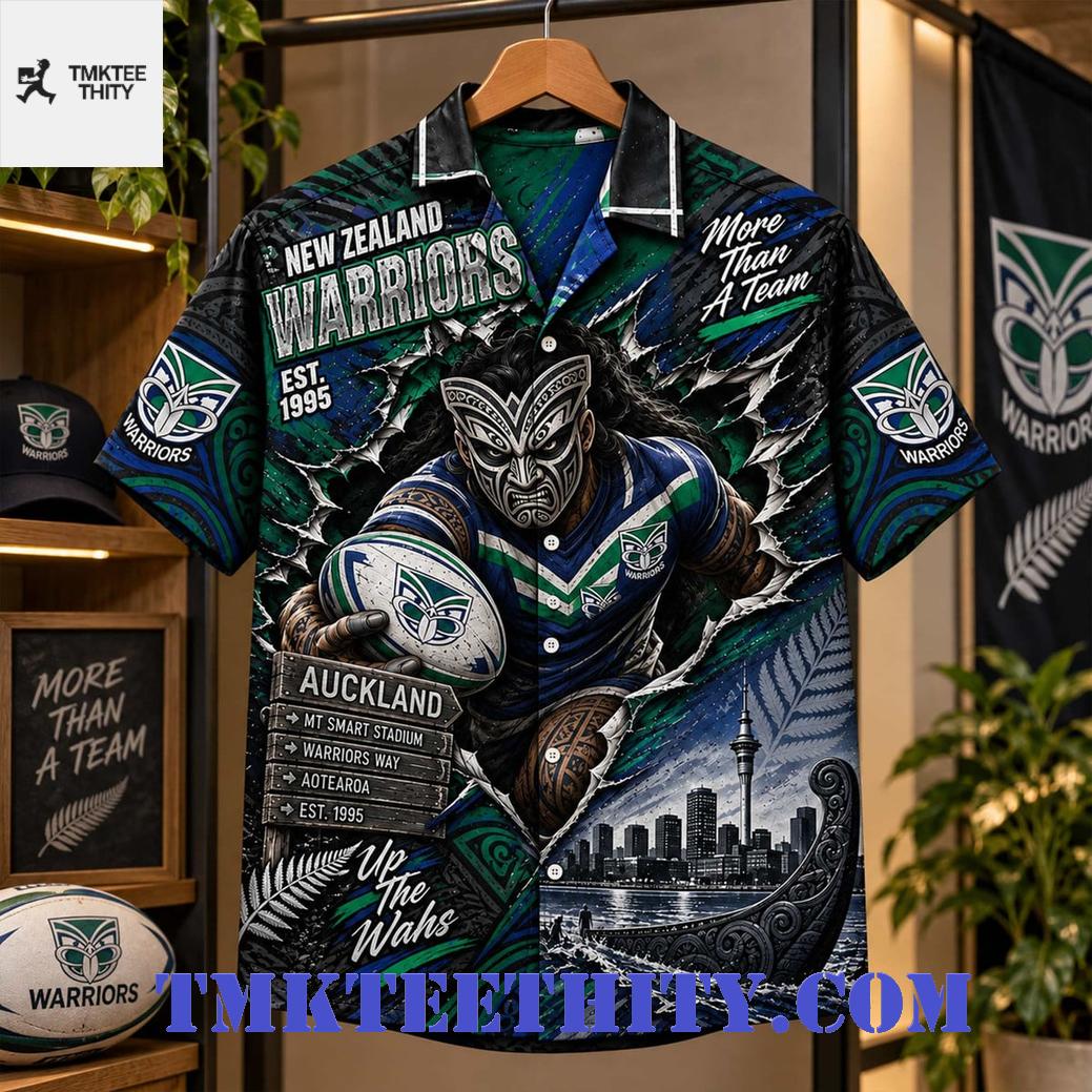 New Zealand Warriors NRL More Than A Team Hawaiian Shirt New Zealand Warriors NRL More Than A Team Hawaiian Shirt