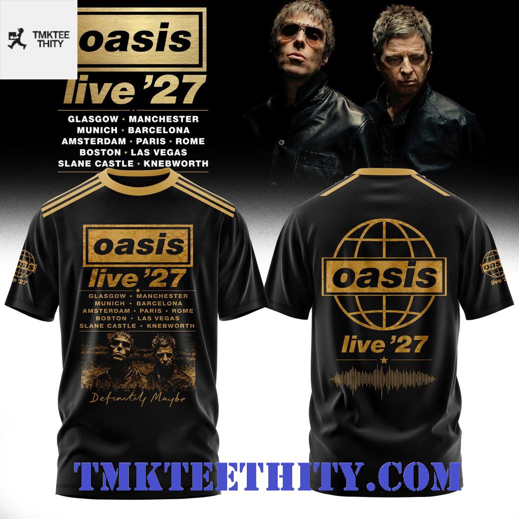 Oasis Live 27 Retro Music Tour Band T-Shirt Oasis Live 27 Retro Music Tour Band T-Shirt