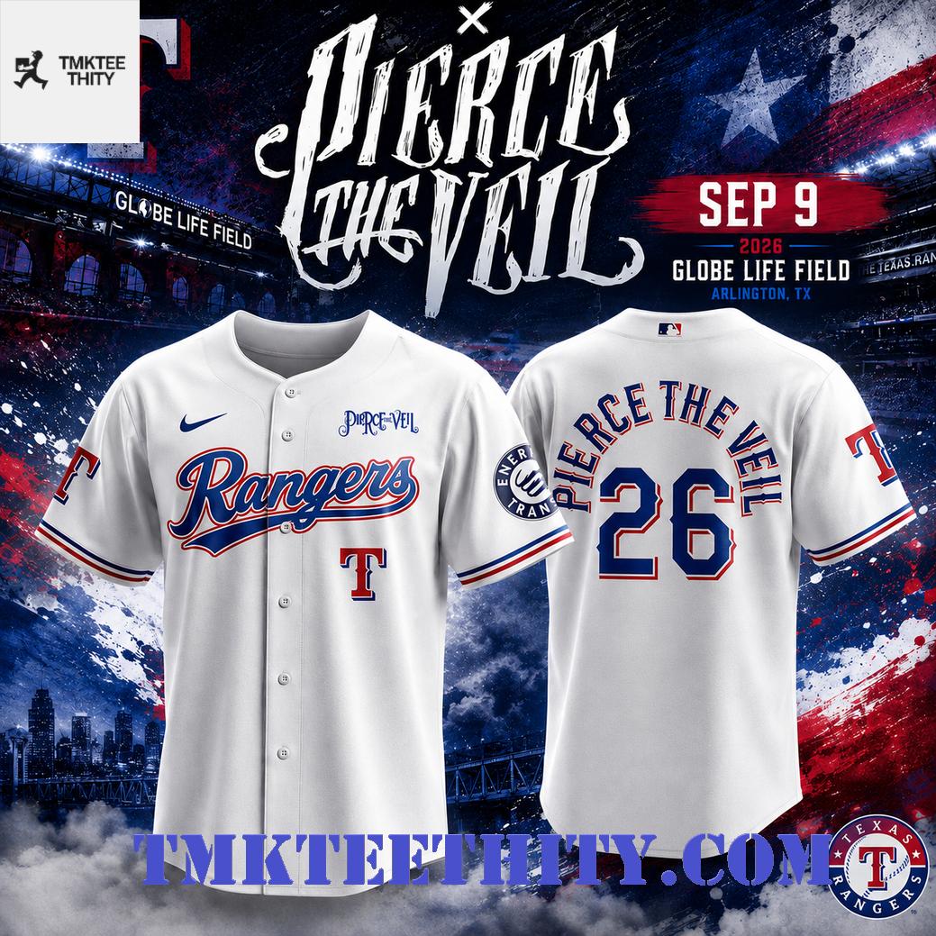 Pierce The Veil x Texas Rangers Arlington Concert Unisex Baseball Jersey Pierce The Veil x Texas Rangers Arlington Concert Unisex Baseball Jersey