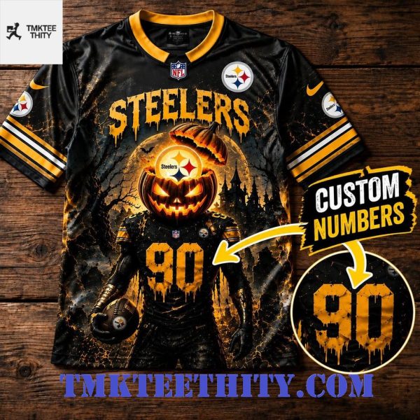 Pittsburgh Steelers Spooky Halloween Theme Football Jersey
