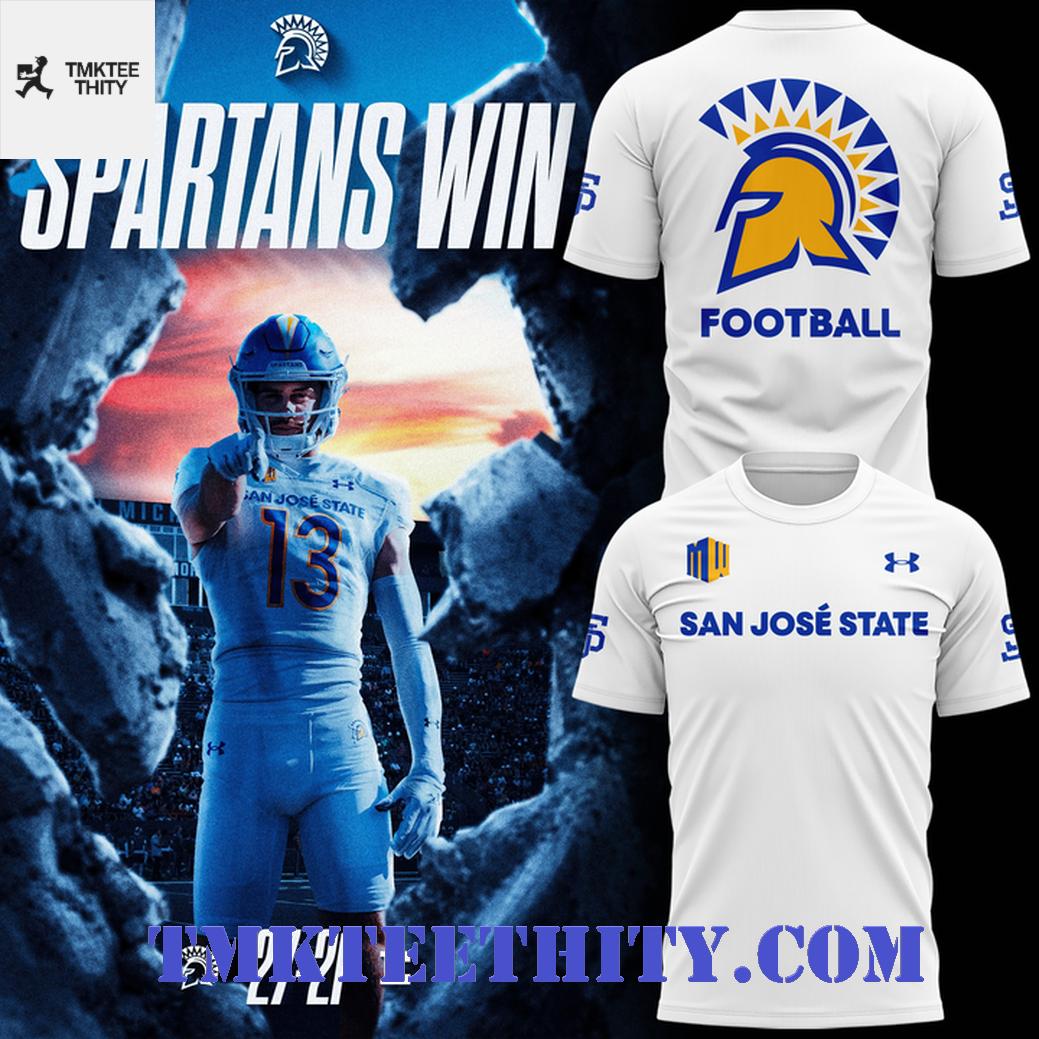 San Jose State Spartans Football Win Graphic T-Shirt San Jose State Spartans Football Win Graphic T-Shirt