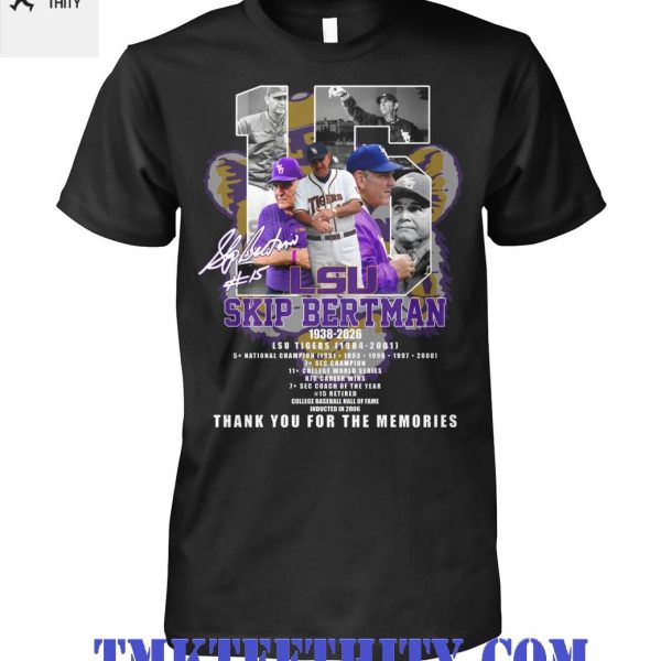 Skip Bertman LSU Tigers Legend Tribute Graphic T-Shirt