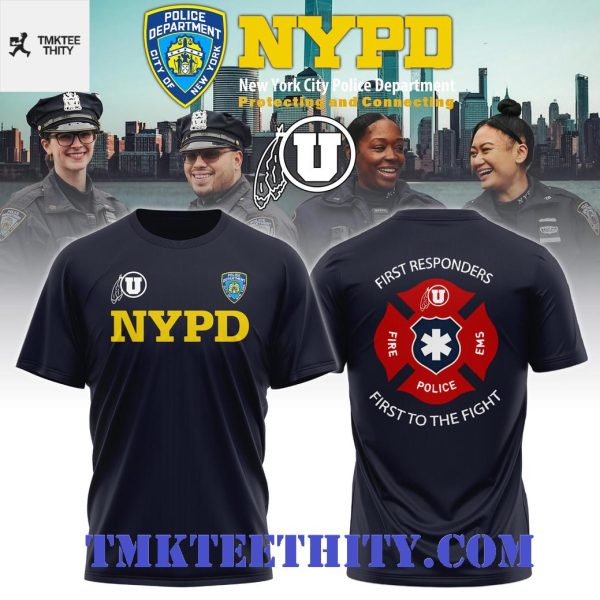 Utah Utes and NYPD First Responders Tribute T-Shirt