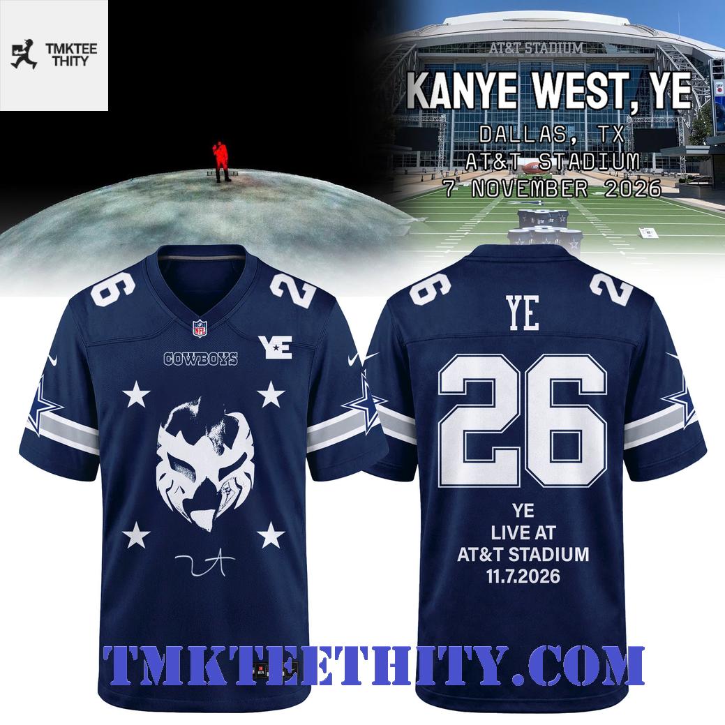 Ye Live at AT&T Stadium 2026 Tour Custom Football Jersey Ye Live at AT&T Stadium 2026 Tour Custom Football Jersey